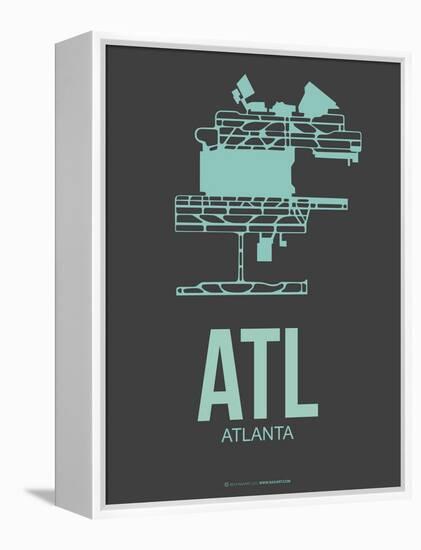 Atl Atlanta Poster 2-NaxArt-Framed Stretched Canvas