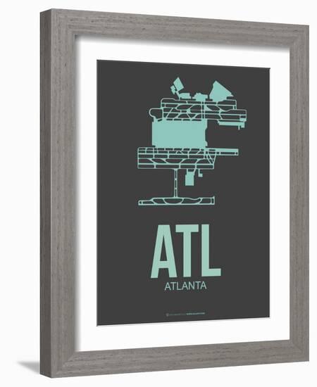 Atl Atlanta Poster 2-NaxArt-Framed Art Print