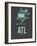 Atl Atlanta Poster 2-NaxArt-Framed Art Print