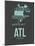 Atl Atlanta Poster 2-NaxArt-Mounted Art Print