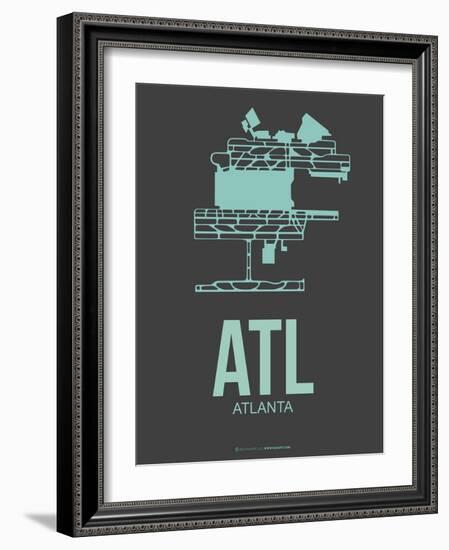 Atl Atlanta Poster 2-NaxArt-Framed Art Print