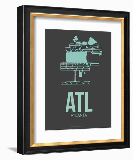 Atl Atlanta Poster 2-NaxArt-Framed Premium Giclee Print