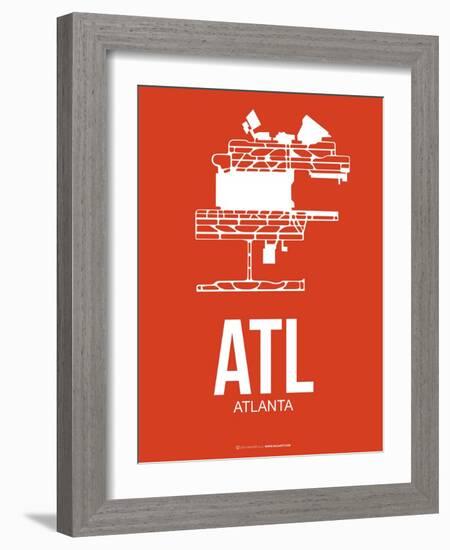 Atl Atlanta Poster 3-NaxArt-Framed Art Print