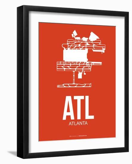 Atl Atlanta Poster 3-NaxArt-Framed Art Print