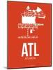 Atl Atlanta Poster 3-NaxArt-Mounted Art Print