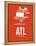 Atl Atlanta Poster 3-NaxArt-Framed Stretched Canvas