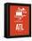 Atl Atlanta Poster 3-NaxArt-Framed Stretched Canvas