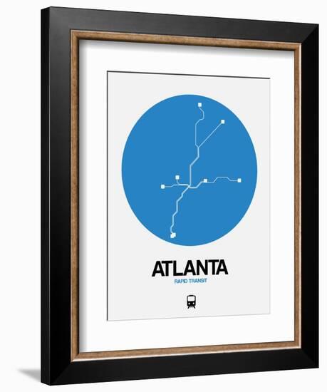 Atlanta Blue Subway Map-NaxArt-Framed Art Print