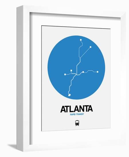 Atlanta Blue Subway Map-NaxArt-Framed Art Print