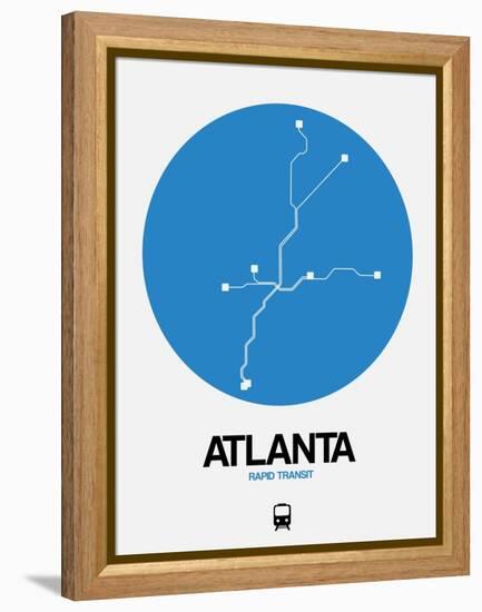 Atlanta Blue Subway Map-NaxArt-Framed Stretched Canvas