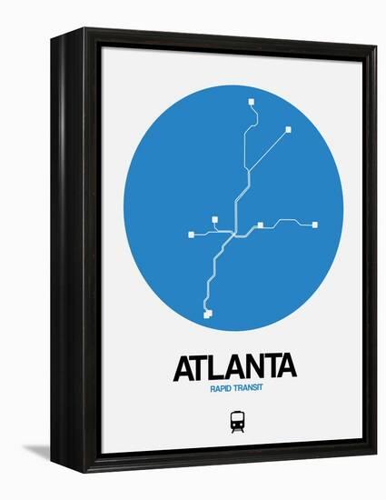 Atlanta Blue Subway Map-NaxArt-Framed Stretched Canvas