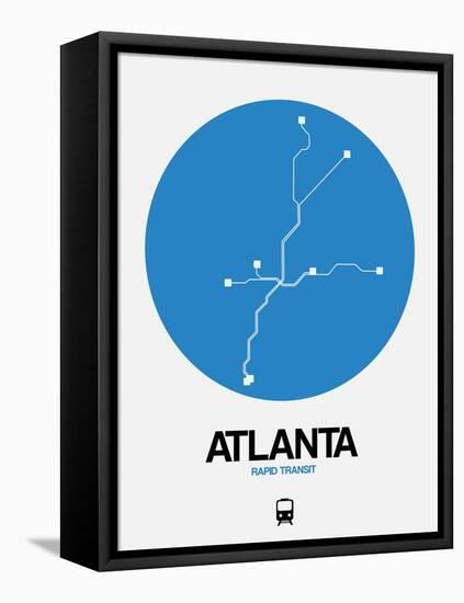 Atlanta Blue Subway Map-NaxArt-Framed Stretched Canvas
