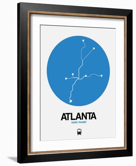 Atlanta Blue Subway Map-NaxArt-Framed Art Print