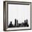 Atlanta City Skyline - Black-NaxArt-Framed Art Print