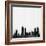 Atlanta City Skyline - Black-NaxArt-Framed Art Print