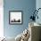 Atlanta City Skyline - Black-NaxArt-Framed Art Print displayed on a wall