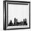 Atlanta City Skyline - Black-NaxArt-Framed Art Print
