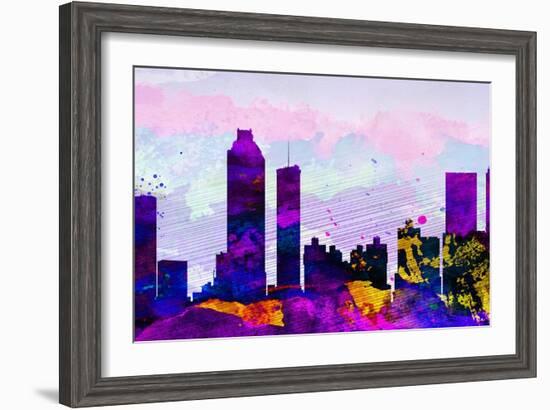 Atlanta City Skyline-NaxArt-Framed Art Print