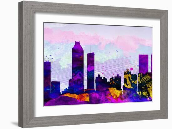 Atlanta City Skyline-NaxArt-Framed Art Print