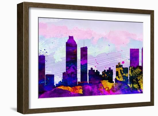 Atlanta City Skyline-NaxArt-Framed Art Print