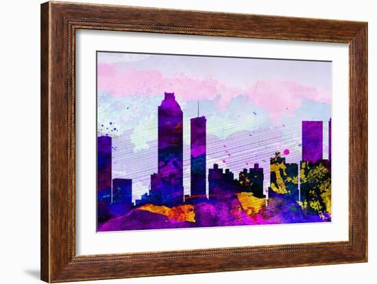 Atlanta City Skyline-NaxArt-Framed Art Print