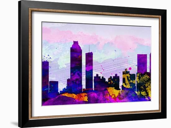 Atlanta City Skyline-NaxArt-Framed Art Print