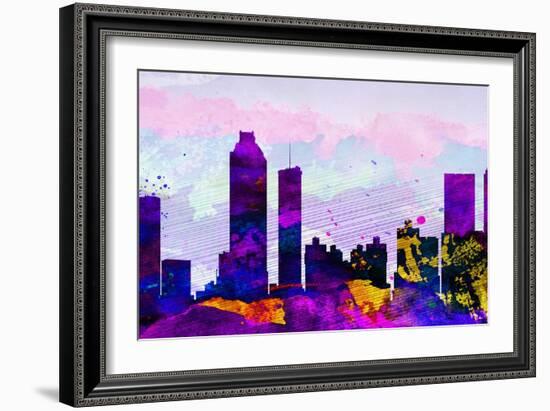 Atlanta City Skyline-NaxArt-Framed Art Print