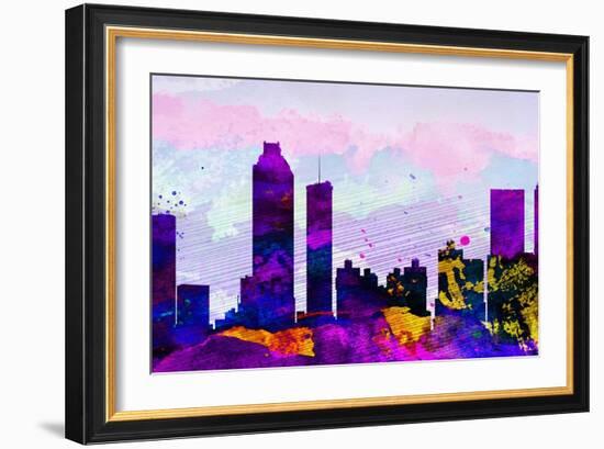 Atlanta City Skyline-NaxArt-Framed Art Print