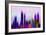 Atlanta Downtown Skyline-NaxArt-Framed Art Print