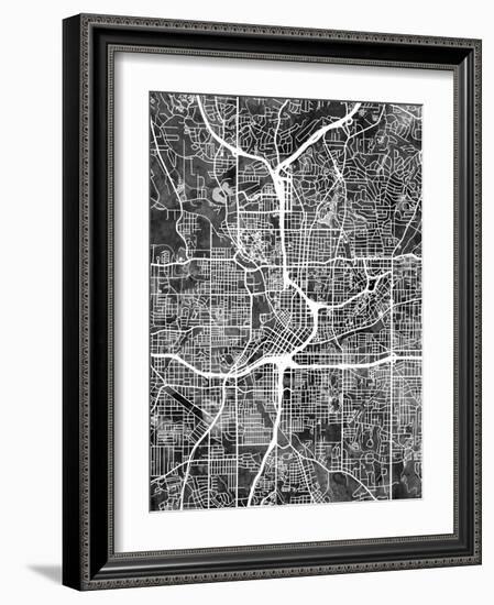 Atlanta Georgia City Map-Michael Tompsett-Framed Art Print