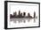 Atlanta Georgia Skyline BW 1-Marlene Watson-Framed Giclee Print