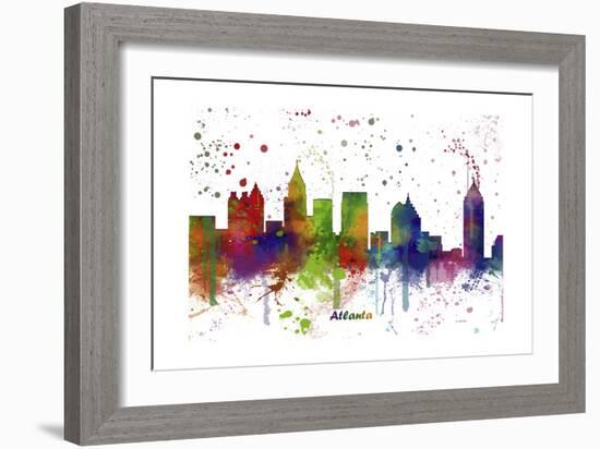 Atlanta Georgia skyline MCLR 1-Marlene Watson-Framed Giclee Print