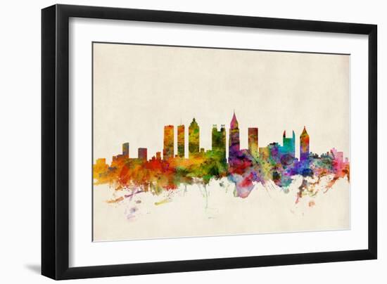 Atlanta Georgia Skyline-Michael Tompsett-Framed Art Print