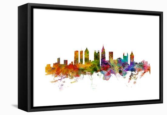 Atlanta Georgia Skyline-Michael Tompsett-Framed Stretched Canvas