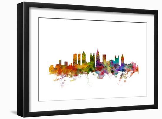 Atlanta Georgia Skyline-Michael Tompsett-Framed Art Print
