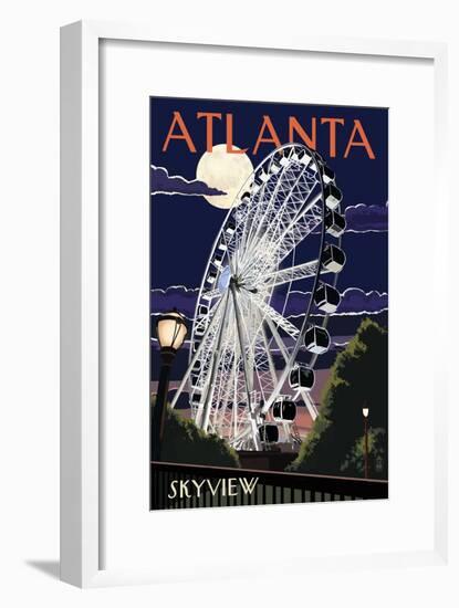 Atlanta, Georgia - Skyview Wheel-Lantern Press-Framed Art Print