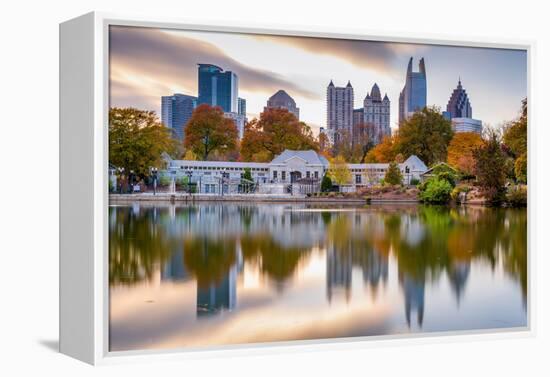 Atlanta, Georgia, USA Autumn Skyline from Piedmont Park.-SeanPavonePhoto-Framed Premier Image Canvas