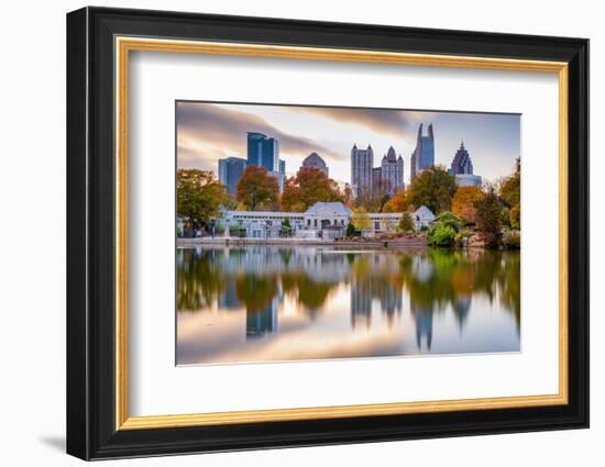 Atlanta, Georgia, USA Autumn Skyline from Piedmont Park.-SeanPavonePhoto-Framed Photographic Print