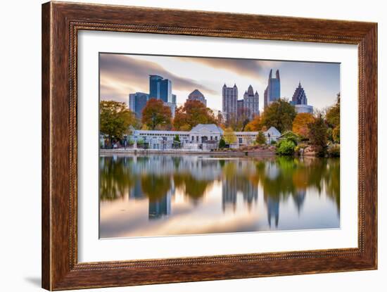 Atlanta, Georgia, USA Autumn Skyline from Piedmont Park.-SeanPavonePhoto-Framed Photographic Print