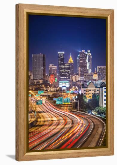 Atlanta, Georgia, USA Highway and Skyline.-SeanPavonePhoto-Framed Premier Image Canvas