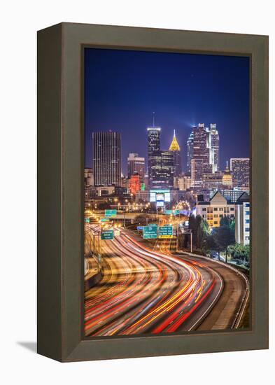 Atlanta, Georgia, USA Highway and Skyline.-SeanPavonePhoto-Framed Premier Image Canvas