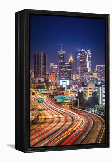 Atlanta, Georgia, USA Highway and Skyline.-SeanPavonePhoto-Framed Premier Image Canvas