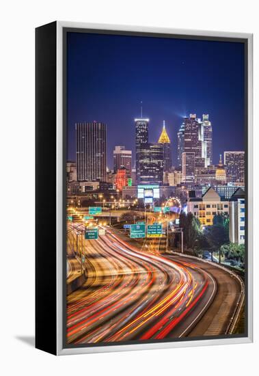 Atlanta, Georgia, USA Highway and Skyline.-SeanPavonePhoto-Framed Premier Image Canvas