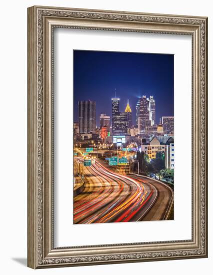 Atlanta, Georgia, USA Highway and Skyline.-SeanPavonePhoto-Framed Photographic Print