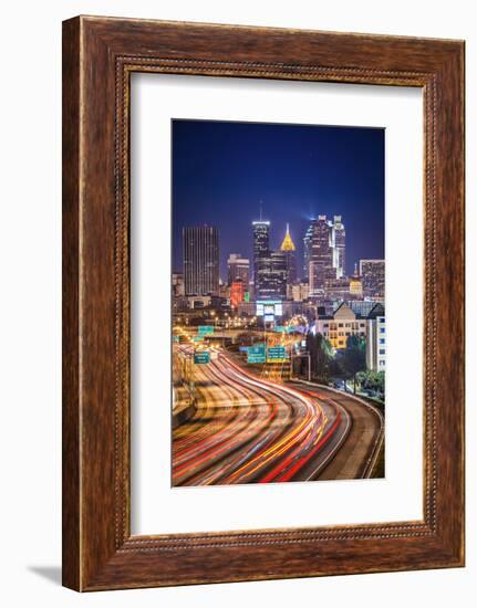 Atlanta, Georgia, USA Highway and Skyline.-SeanPavonePhoto-Framed Photographic Print