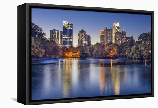 Atlanta, Georgia, USA Midtown Skyline from Piedmont Park.-SeanPavonePhoto-Framed Premier Image Canvas