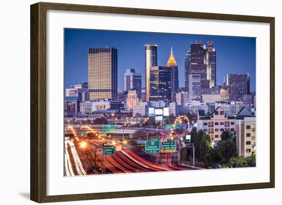 Atlanta, Georgia, USA Twilight Rush Hour.-SeanPavonePhoto-Framed Photographic Print