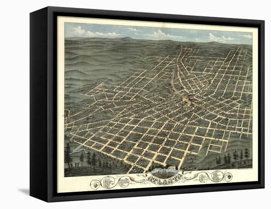 Atlanta Map II-null-Framed Premier Image Canvas