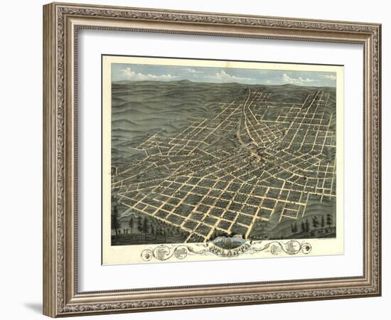 Atlanta Map II-null-Framed Giclee Print