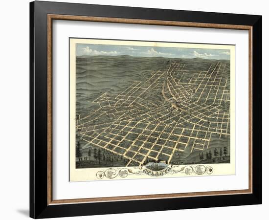 Atlanta Map II-null-Framed Giclee Print